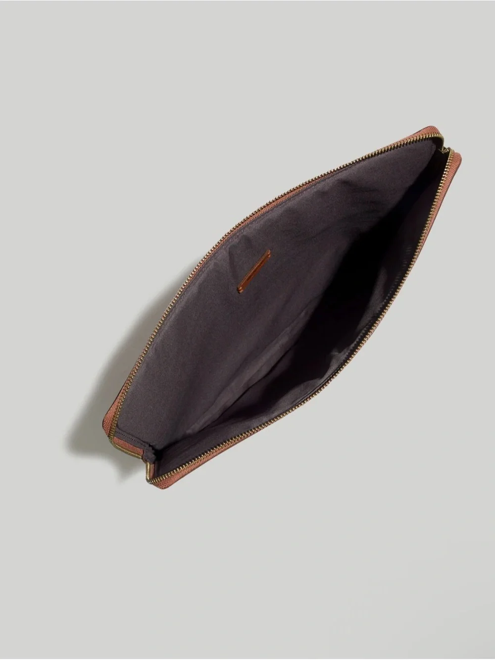 Madewell | Brown Leather Laptop Zip Sleeve Case